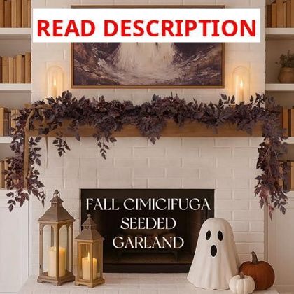 Fall Decorations - 2 Pack 6 Ft Plum Garlands