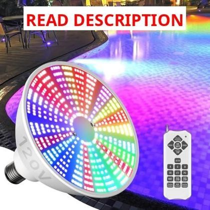 LED Pool Light Bulb 120V 45W RGBW