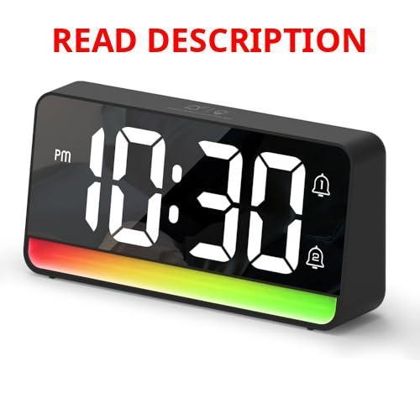 ALANAS Large Display Alarm Clock RGB Light