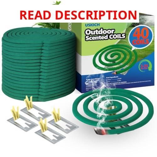 Coils Outdoor Patio Fresh Scent 10 ft Reach