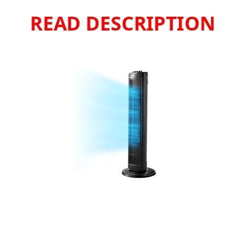Pelonis 30" Tower Fan 3 Speeds Timer Black