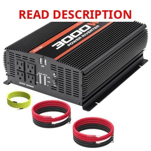POTEK 3000W Power Inverter 4 USB Black