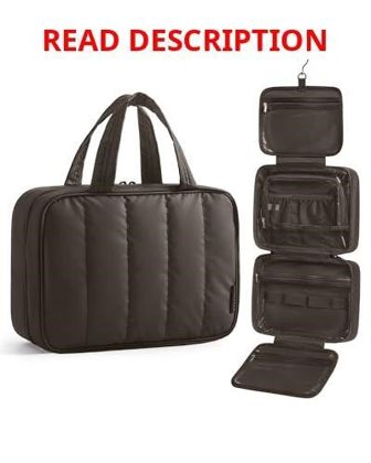 BAGSMART Travel Toiletry Bag Waterproof Brown
