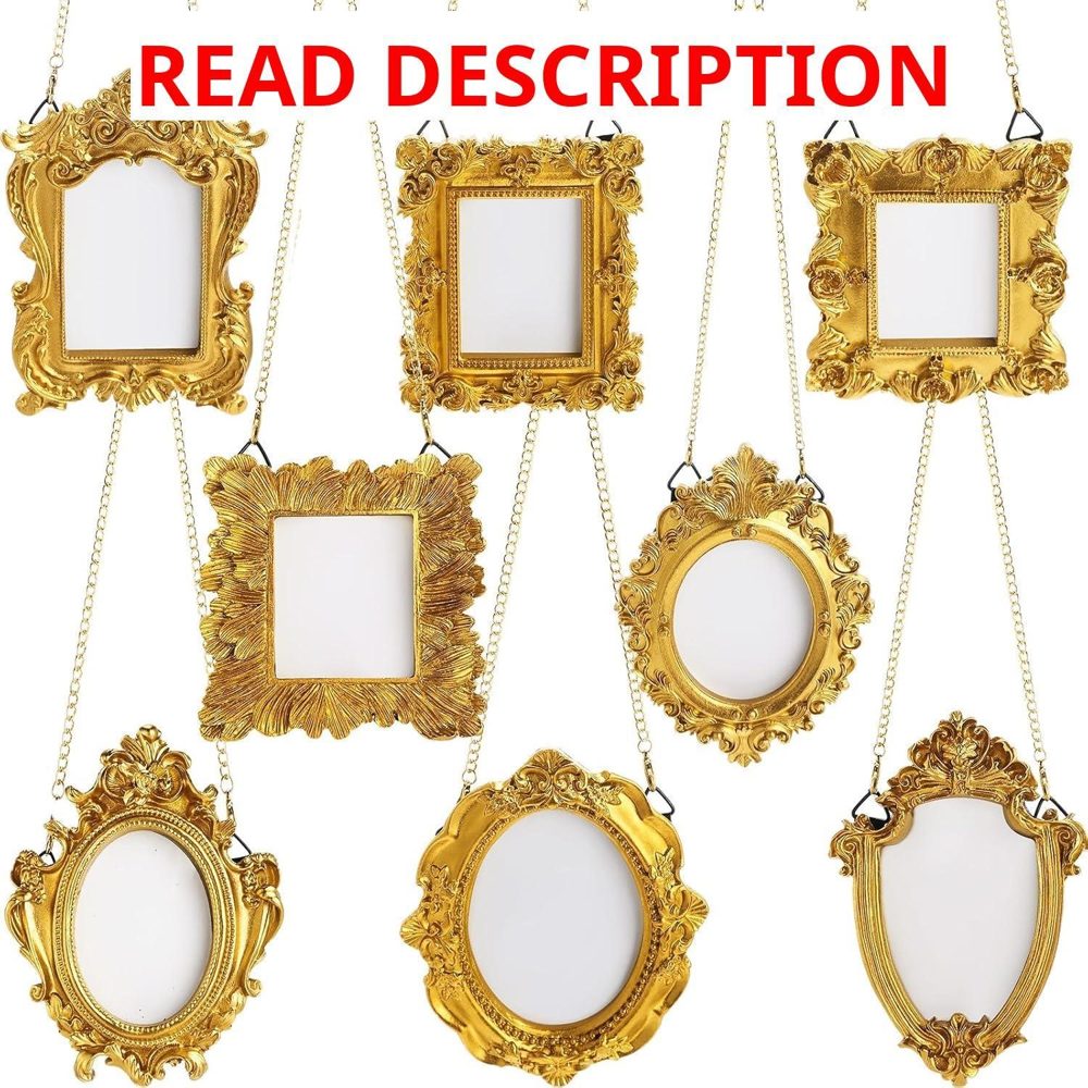 Chunful 8 Pcs Small Gold Frames Set