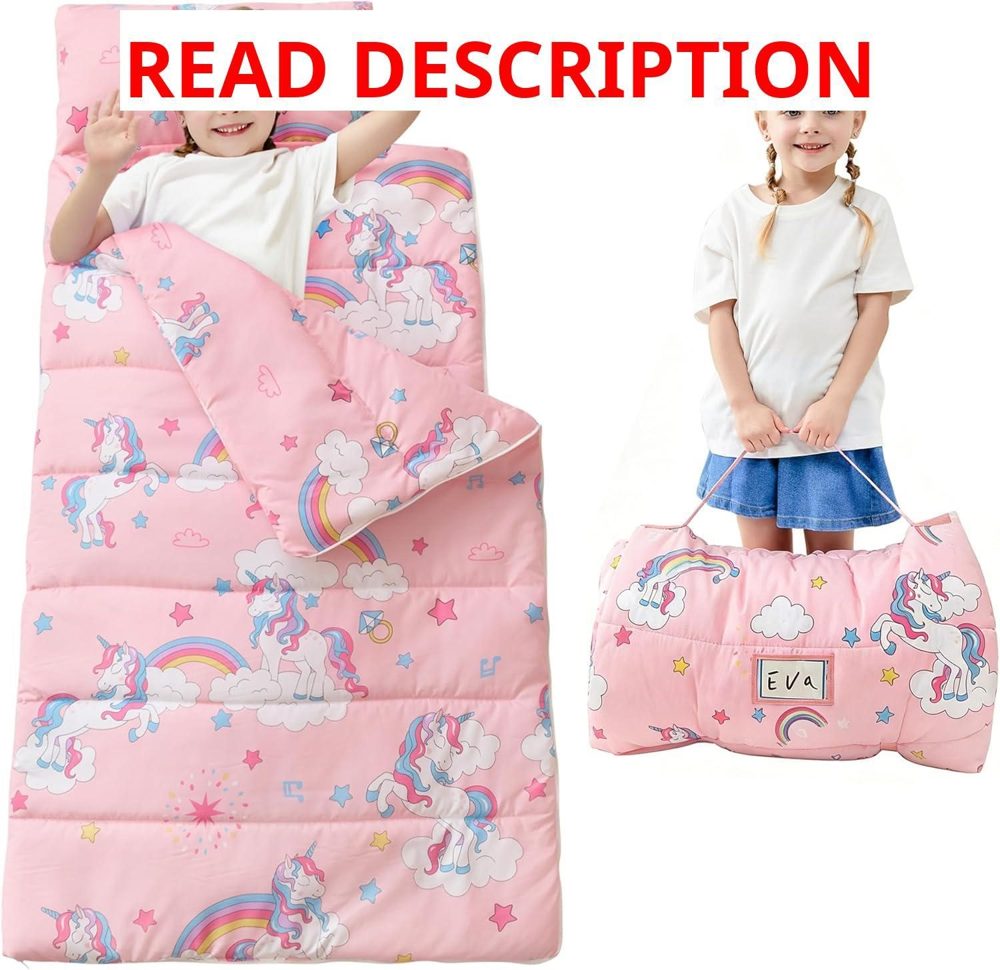 Toddler Nap Mat 50x30 with Pillow & Blanket