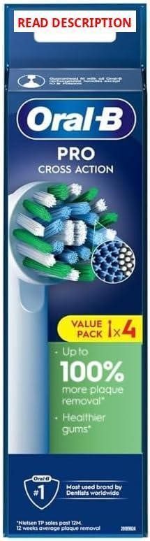 Oral-B Cross Action Replacement Heads (4)