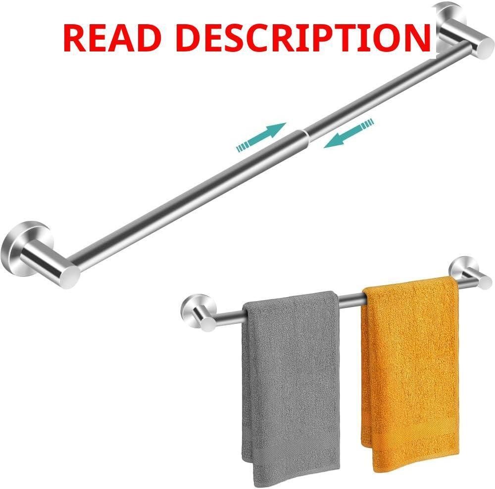 MGahyi Adjustable Towel Rack 13-24in Silver