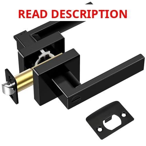 TICONN Matte Black Door Handles 1PK Privacy