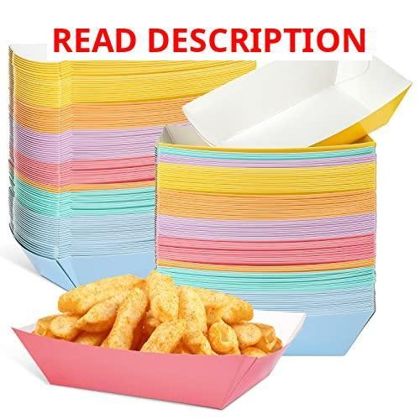 Lallisa 120 Pcs Paper Hot Dog Trays Pastel