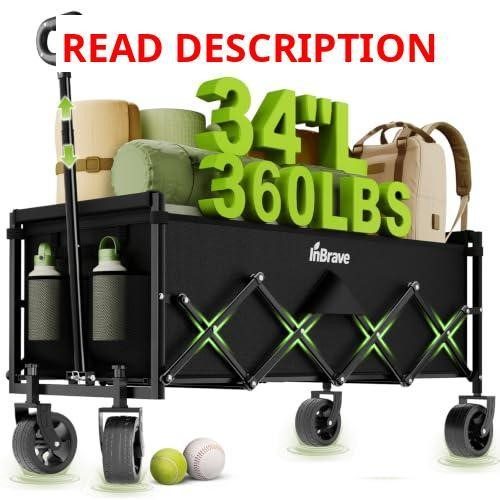 34" Collapsible Wagon Cart 360LBS