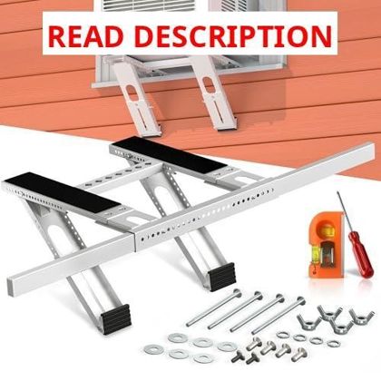 Window AC Bracket No Drill; Supports 350lbs