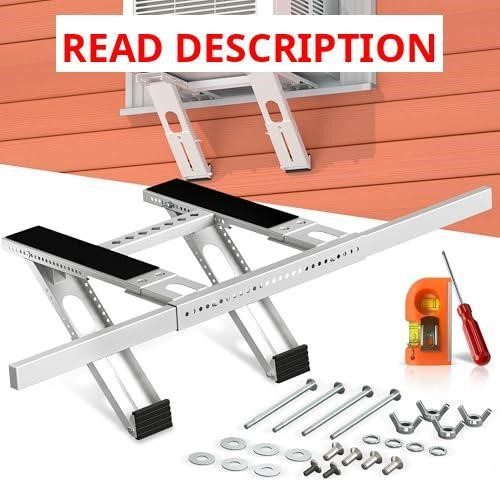 Window AC Bracket No Drill; Supports 350lbs