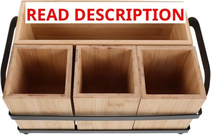 Wakauto Wooden Kitchen Cutlery Dispenser
