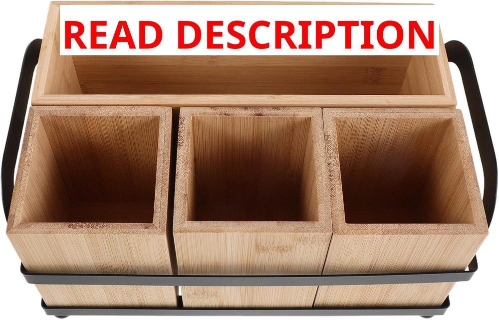 Wakauto Wooden Kitchen Cutlery Dispenser