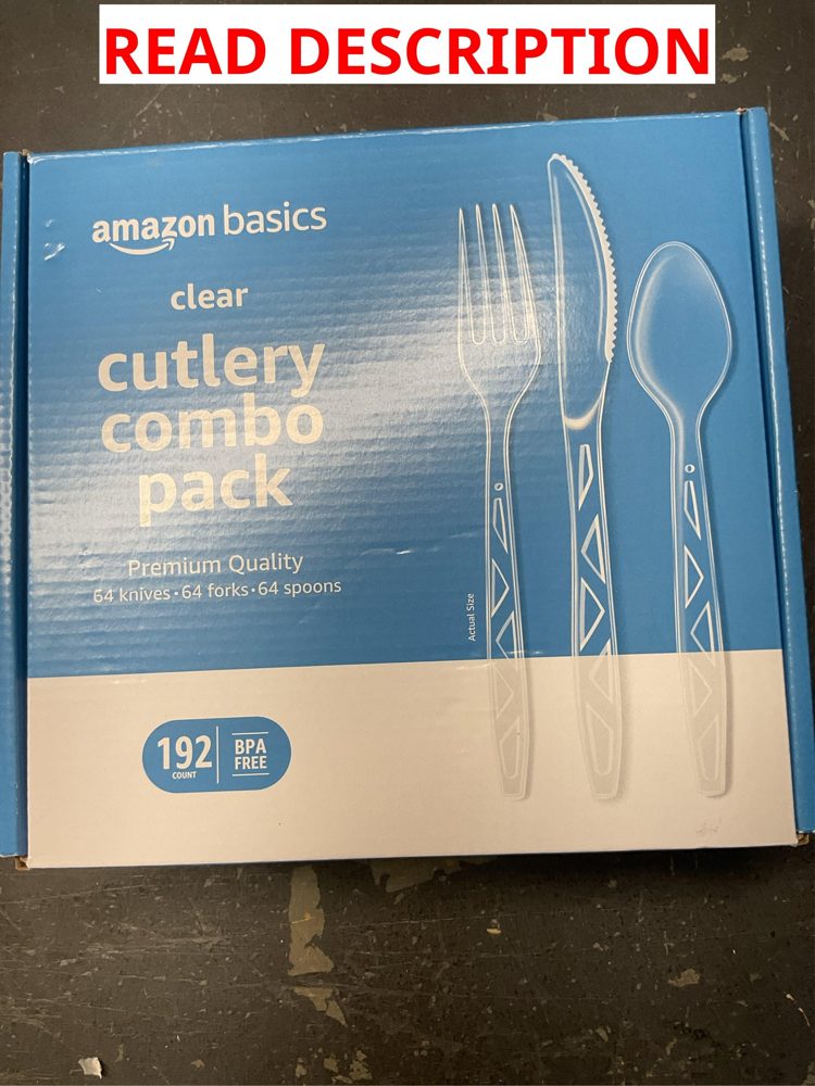 Amazon Basics Disposable Cutlery 192 Count