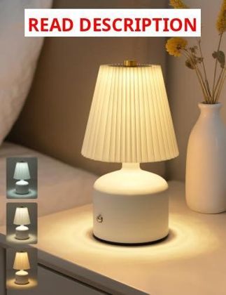 Small Table Lamp Rechargeable 3-Color Dim