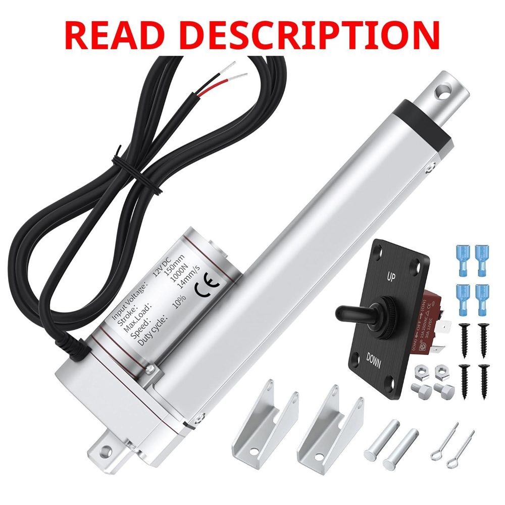 RVMARINEPAT 12V Linear Actuator 14mm/s 220lb
