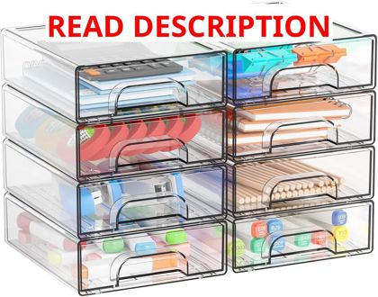 Yieach 2.2" Tall Acrylic Drawer Organizer