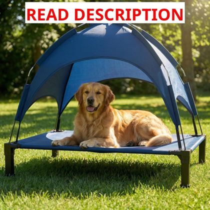 Elevated Dog Bed with Canopy Outdoor Cot