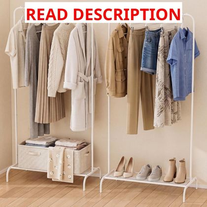 Small White Clothing Rack 2 Pack Metal Rack