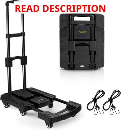 Voipvvii Folding Hand Truck 500lbs 6 Wheels