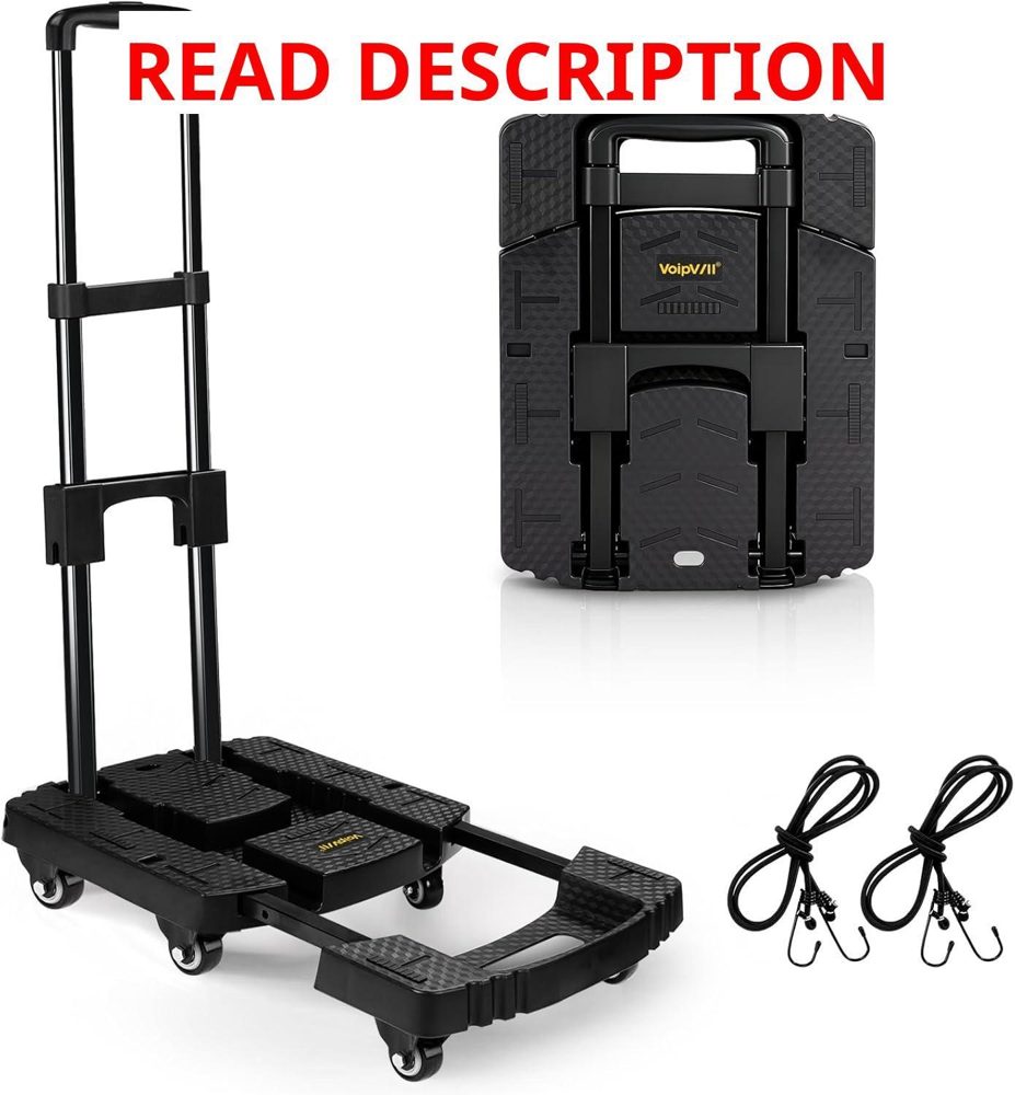 Voipvvii Folding Hand Truck 500lbs 6 Wheels