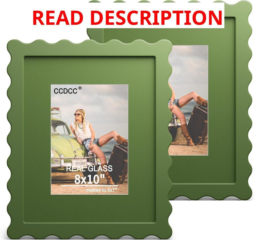 8x10 Picture Frame with Real Glass Green