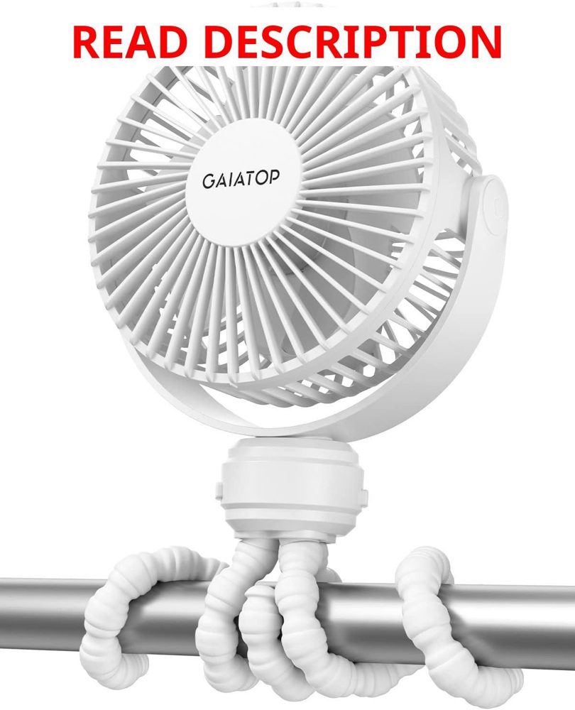 Gaiatop Mini Stroller Fan Clip-on 3-Speed