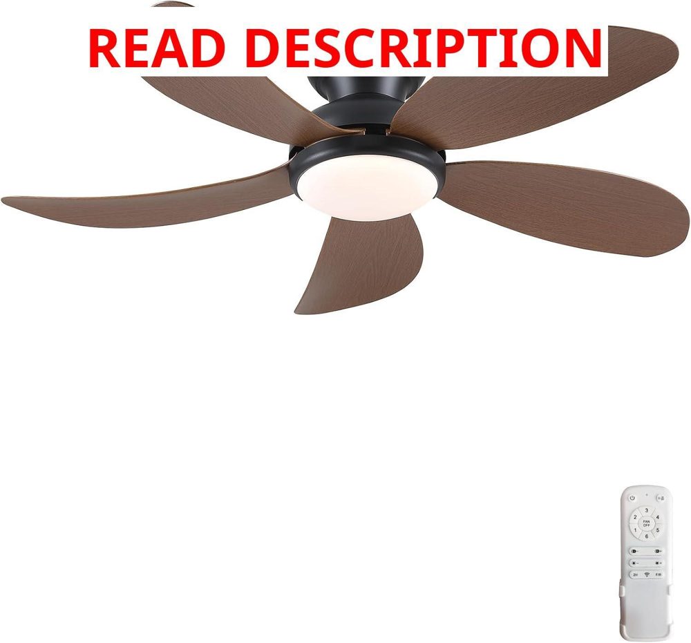 PHORUS 42" Brown Ceiling Fan with Lights
