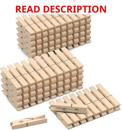 100 Pack Wooden Clothes Pins 2.9" 3.0"