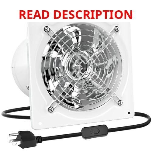 HG Power 8" Exhaust Fan with Switch 576CFM