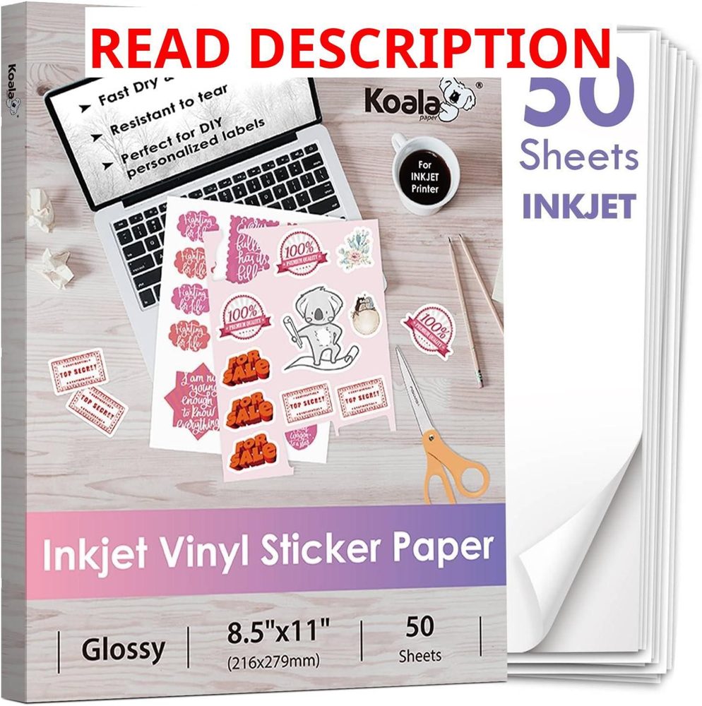 Koala Vinyl Sticker Paper for Inkjet Printer