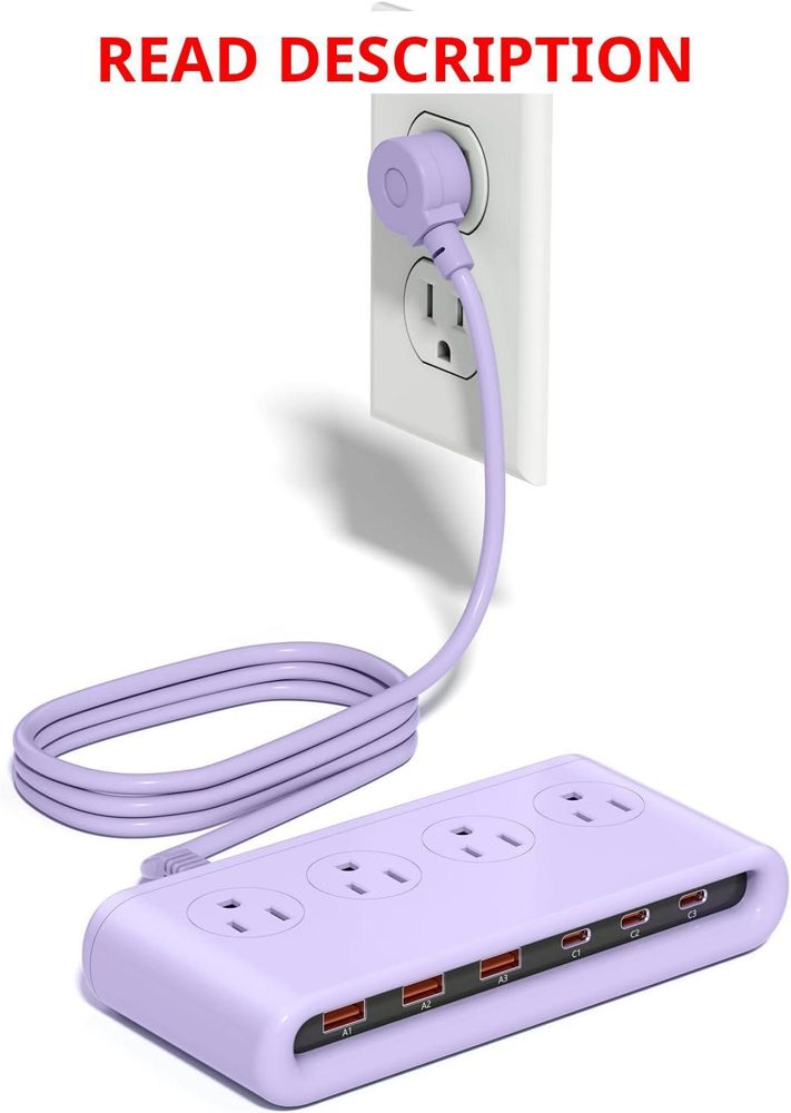 Power Strip with USB - 4AC & 6 USB (3 USB-C)