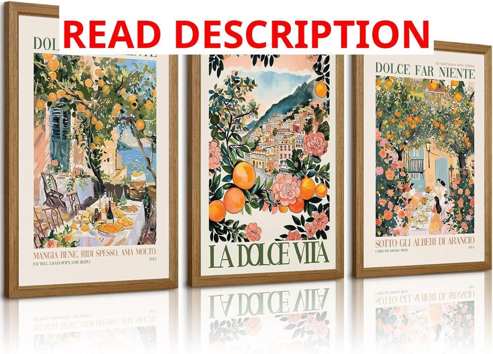 Italy Amalfi Coast Wall Art - Set of 3 12x16