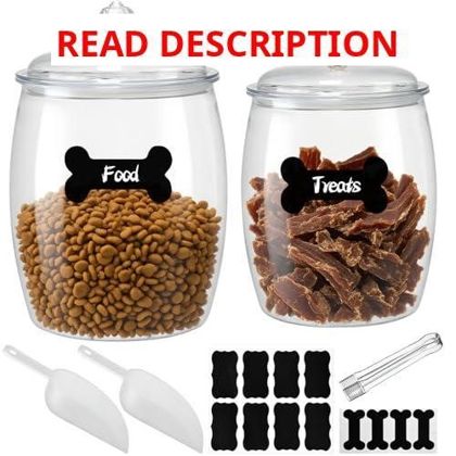 Dog Treat Container Airtight Jar with Lid
