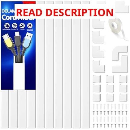 Delamu Cord Hider 157in Cable Raceway White