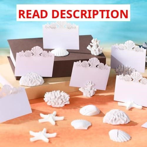 Vicenpal 60-Pack Seashell Place Card Holder