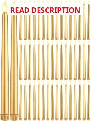 Funtery 48Pcs Flameless LED Taper Candles