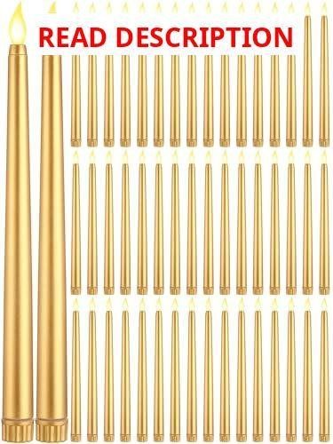 Funtery 48Pcs Flameless LED Taper Candles