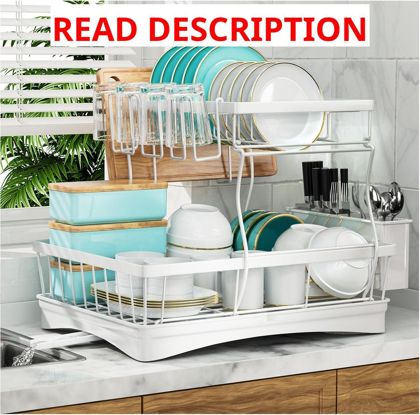 7 Code 2-Tier Dish Drying Rack White
