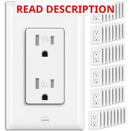 BESTTEN 50 Pack Receptacle Outlets 15A White