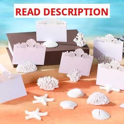 Vicenpal 60-Pack Seashell Place Card Holder