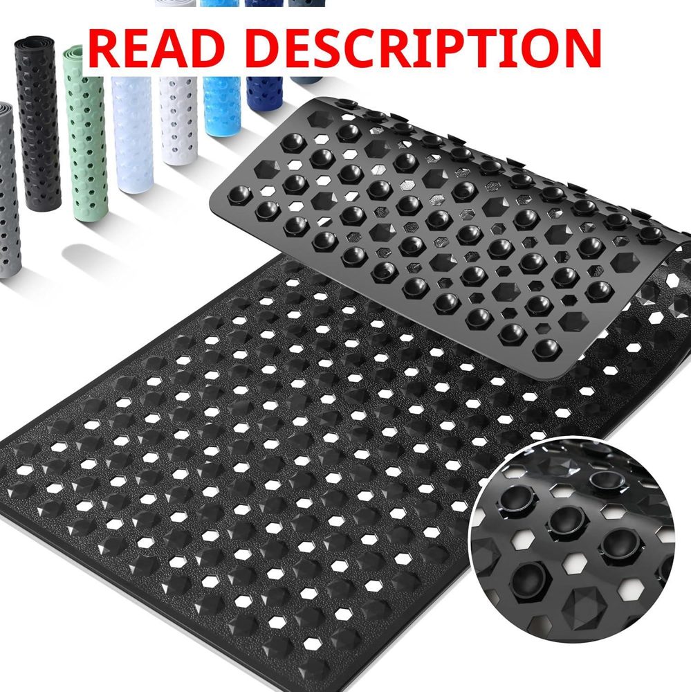 Yimobra Non-Slip Bathtub Mat 34.5x15.5" Black