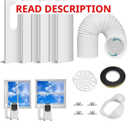 Ninonly Portable A/C Window Vent Kit 5.9" Hose