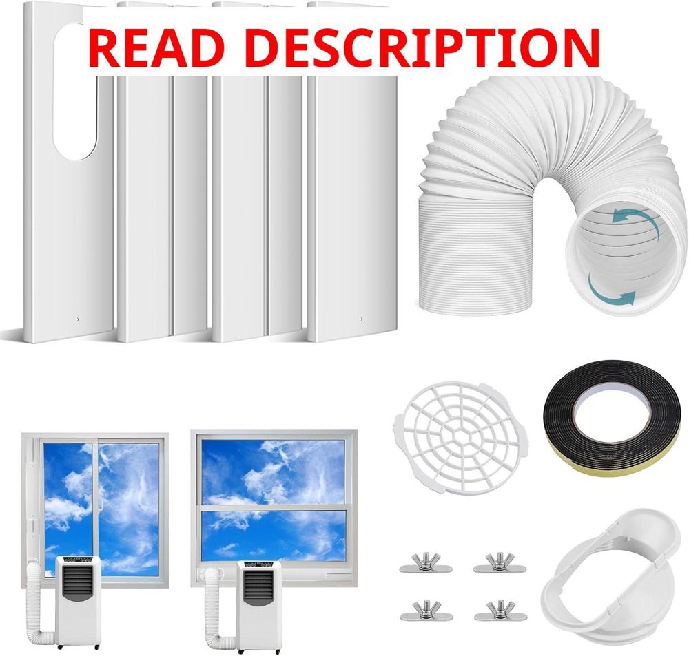 Ninonly Portable A/C Window Vent Kit 5.9" Hose