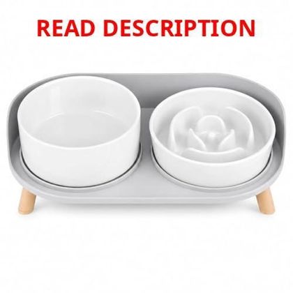 Elevated Slow Feeder Dog Bowls with Stand 5X