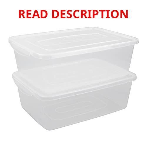 16-Quart Clear Storage Bin 2-Pack