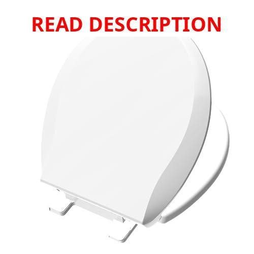 A nsffer Round Toilet Seat Soft Close White