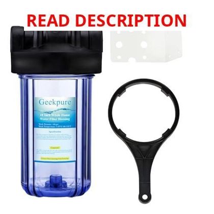 Geekpure 10" Clear Water Filter Housing