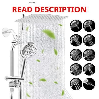 Hibbent Rainfall Shower Head Handheld